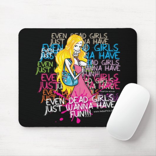 Zelfs dode meisjes willen alleen maar plezier hebb muismat (Met muis)