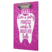 Zelfs een fairy prinses moet haar tanden poetsen klembord (Links)