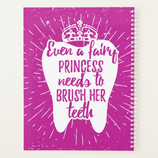 Zelfs een fairy prinses moet haar tanden poetsen planner (Achterkant)