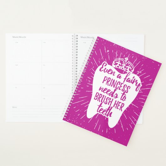 Zelfs een fairy prinses moet haar tanden poetsen planner (Display)