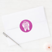 Zelfs een fairy prinses moet haar tanden poetsen. ronde sticker (Envelop)
