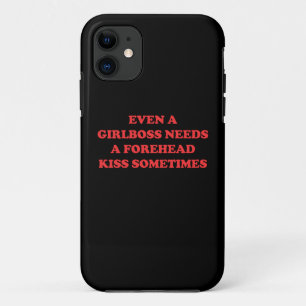Zelfs een Girlboss heeft soms een kus op het voorh Case-Mate iPhone Case