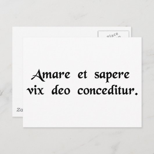 Zelfs een god vindt het moeilijk om lief te hebben briefkaart (Voorkant / Achterkant)