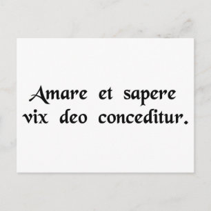 Zelfs een god vindt het moeilijk om lief te hebben briefkaart