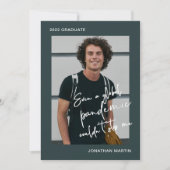 Zelfs een Pandemische One Photo Blue Graduparty Kaart (Voorkant)