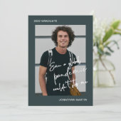 Zelfs een Pandemische One Photo Blue Graduparty Kaart (Staand voorkant)