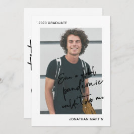 Zelfs een Pandemische One Photo Graduparty Kaart