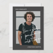 Zelfs een Pandemische One Photo Grey Graduparty Kaart (Voorkant)