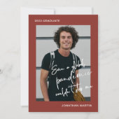 Zelfs een Pandemische One Photo Red Graduparty Kaart (Voorkant)