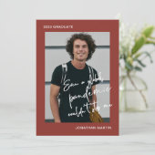 Zelfs een Pandemische One Photo Red Graduparty Kaart (Staand voorkant)