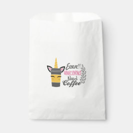 Zelfs eenhoorns hebben een koffiefeestje nodig bedankzakje