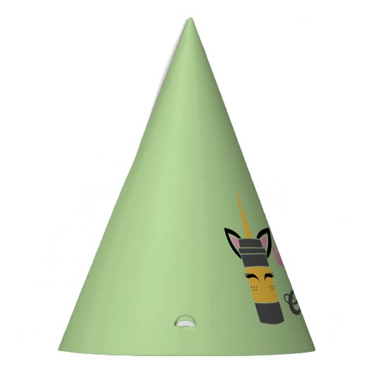 Zelfs eenhoorns hebben een koffiefeestje nodig feesthoedjes (Links)