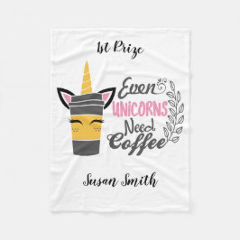 Zelfs eenhoorns hebben een koffiefeestje nodig fleece deken