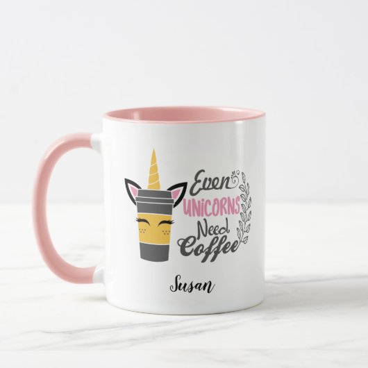 Zelfs eenhoorns hebben een koffiefeestje nodig mok (Links)