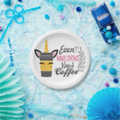 Zelfs eenhoorns hebben een koffiefeestje nodig papieren bordje (Feest)