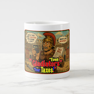 Zelfs Gladiatoren Vreezen Belastingen Grappige Rom Grote Koffiekop