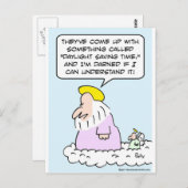 Zelfs God begrijpt de zomertijd niet. Briefkaart (Voorkant / Achterkant)