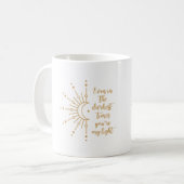 Zelfs in de donkerste tijden ben jij mijn lichte M Koffiemok (Voorkant links)