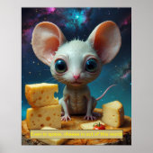 Zelfs in de ruimte is kaas niet van deze wereld poster (Voorkant)