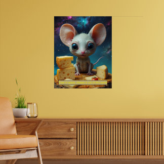 Zelfs in de ruimte is kaas niet van deze wereld poster
