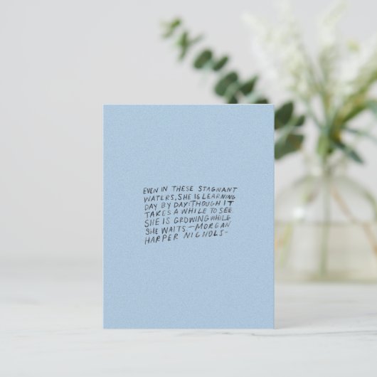 Zelfs in deze stilstaande wateren briefkaart (Staand voorkant)