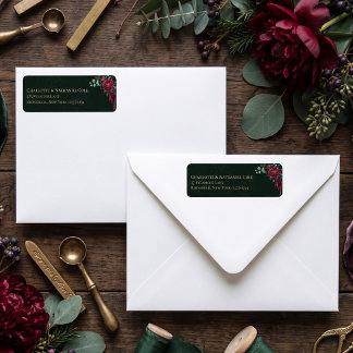 Zelfs in diep groen elegante retouradres sticker