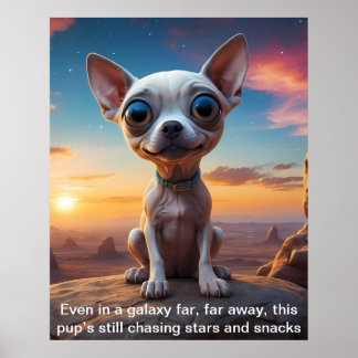Zelfs in een ver sterrenstelsel blijf ik snacks na poster