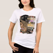 "Zelfs in het Storm, zie ik God" - Empowered Woman Tri-Blend Shirt (Voorkant)