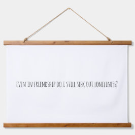 Zelfs in het vriendschap is hout met een muurschil hangend wandkleed
