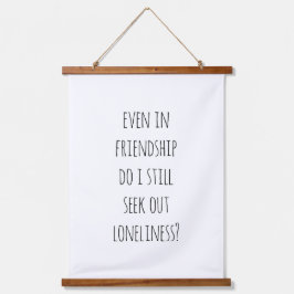 Zelfs in het vriendschap is hout met een muurschil hangend wandkleed