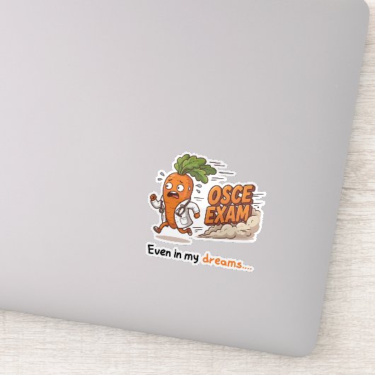 Zelfs in mijn dromen Funny Dr Carrot Med-student Sticker (Detail)
