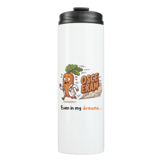 Zelfs in mijn dromen Funny Dr Carrot Medische Stud Thermosbeker (Voorkant)