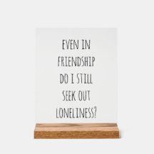 Zelfs in vriendschap acryl teken