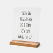 Zelfs in vriendschap acryl teken bord (Hoek)