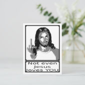 Zelfs Jezus houdt niet van je Briefkaart (Staand voorkant)
