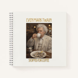Zelfs Mark Twain stopte voor koffie notitieboekje Notitieboek