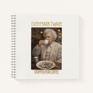 Zelfs Mark Twain stopte voor koffie notitieboekje Notitieboek