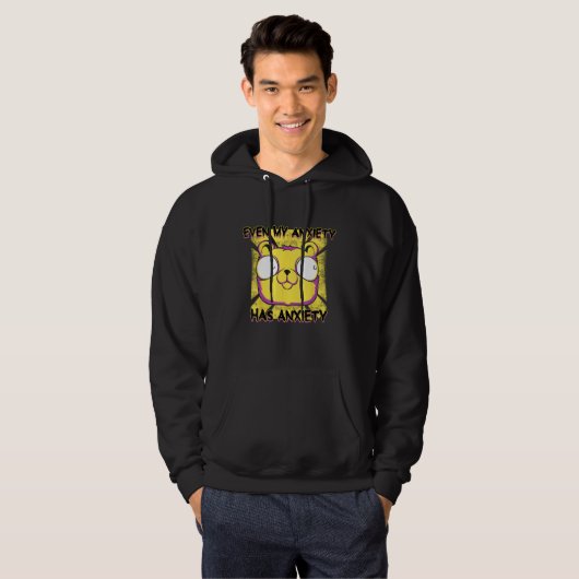 Zelfs mijn angst heeft angst... grappige Beer... Hoodie (Voorkant volledig)