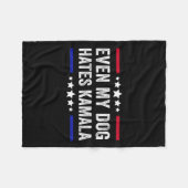 Zelfs mijn hond haat Kamala Harris 2024 Amerikaans Fleece Deken (Voorkant (Horizontaal))