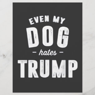 Zelfs mijn hond haat Trump anti-Humor Flyer