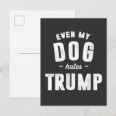 Zelfs mijn hond haat Trump anti-Humor Uitnodiging Briefkaart (Voorkant / Achterkant)