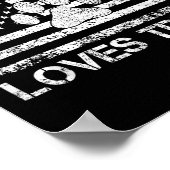 Zelfs mijn hond houdt van Trump USA Flag Election Poster (Hoek)