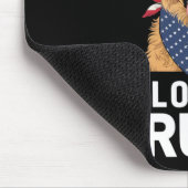 Zelfs mijn hond houdt van Trump USA vlag Bandana Muismat (Hoek)