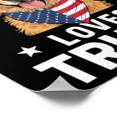 Zelfs mijn hond houdt van Trump USA vlag Bandana Poster (Hoek)