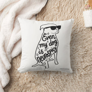 Zelfs mijn hond is neurospicy. Funny Dog Zonnebril Kussen