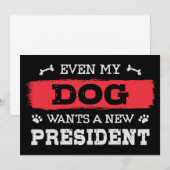 Zelfs mijn hond wil een nieuw president kaart (Voorkant / Achterkant)