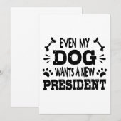 Zelfs mijn hond wil een nieuw president kaart (Voorkant / Achterkant)