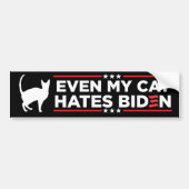 Zelfs mijn kat haat Biden FJB Bumpersticker (Voorkant)
