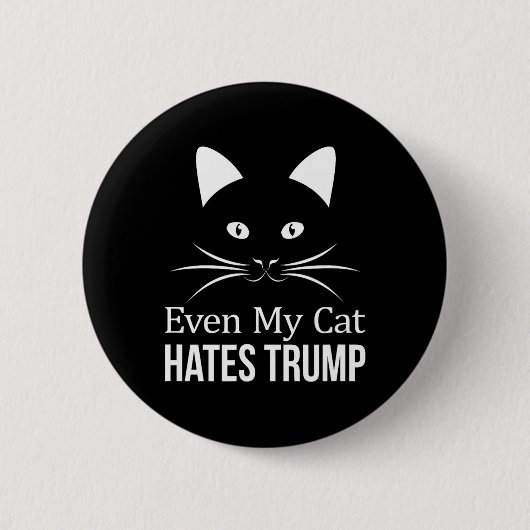 Zelfs mijn kat haat Trump -  Ronde Button 5,7 Cm (Voorkant)