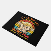 Zelfs mijn kat wacht op Trump 2024 Kleding Deurmat (Schuin)
